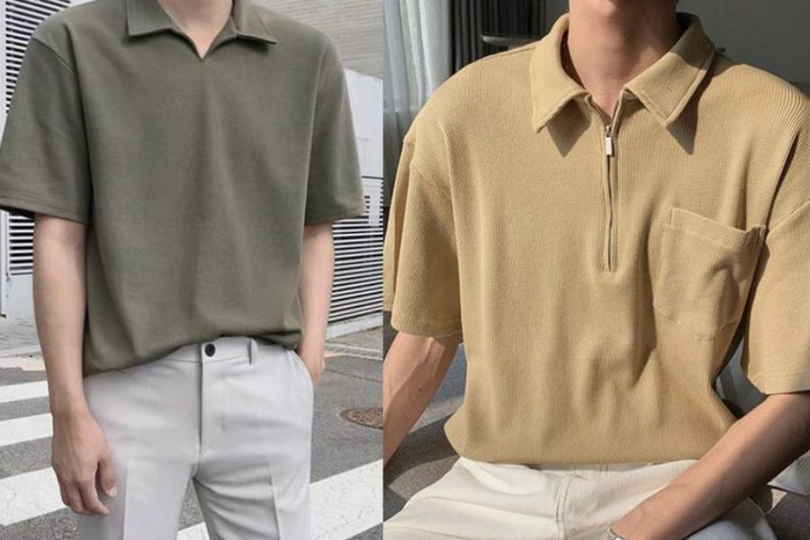 phối đồ với áo thun nam polo