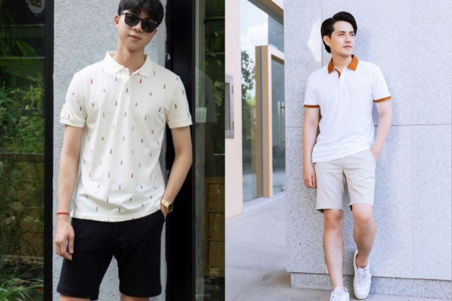 Phối đồ với áo polo nam form rộng hot nhất