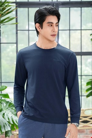 ÁO  GIỮ NHIỆT CỔ TRÒN IN LOGO CHÌM LATD-09 